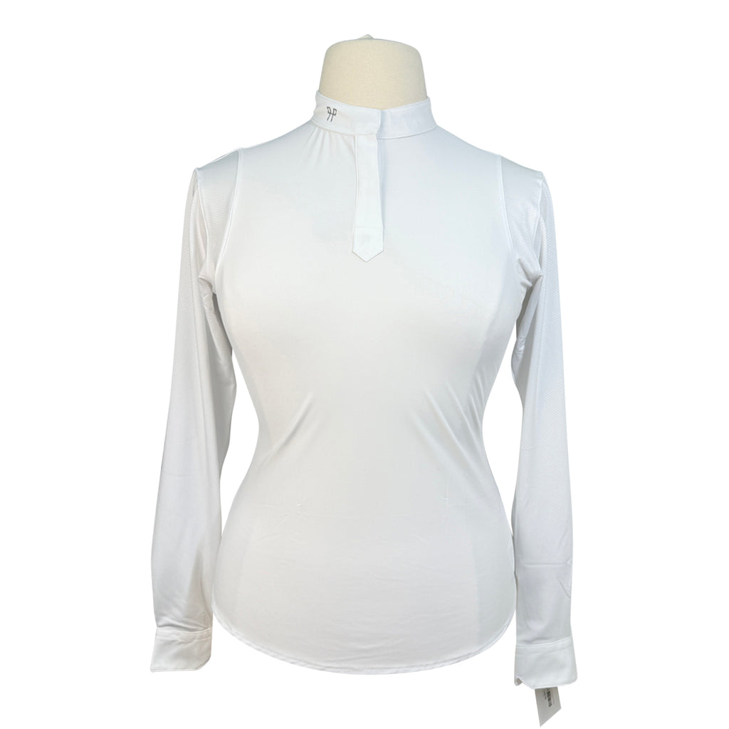 Horse Pilot 'Aerolight' Long Sleeve Show Shirt in White