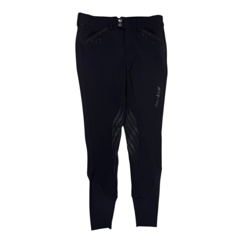 Samshield Knee Patch Breech in Black/Black Crystals