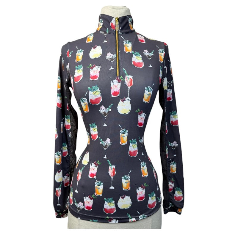 Kastel Signature Long Sleeve Shirt in Grey/Cocktails