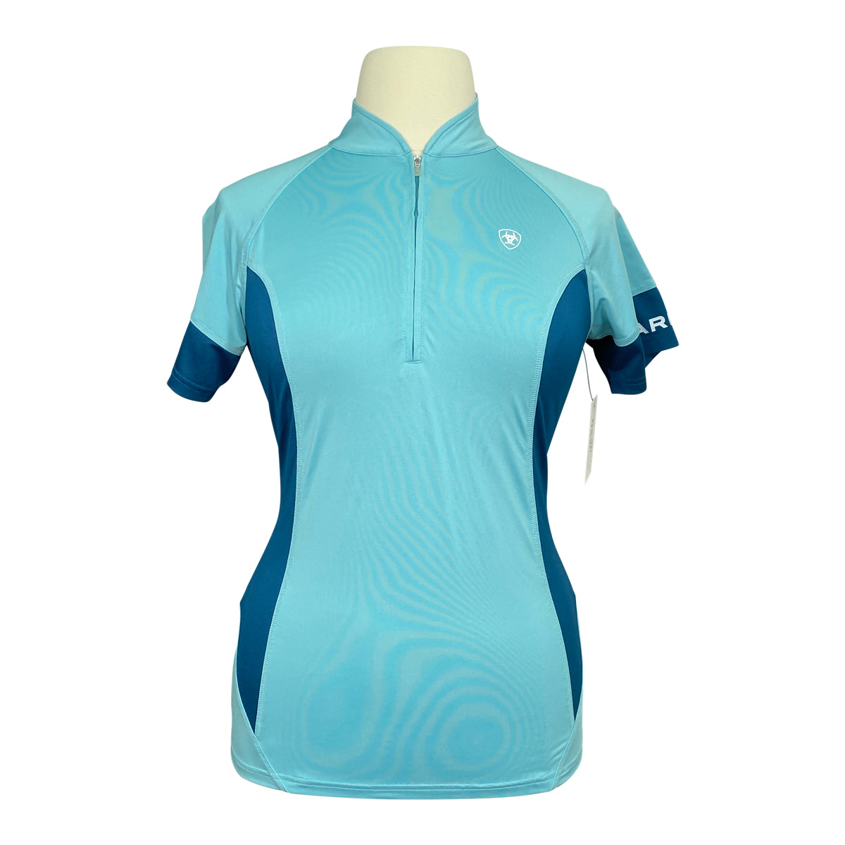 Ariat 'Cambria' Jersey Short Sleeve Shirt in Teal/Navy