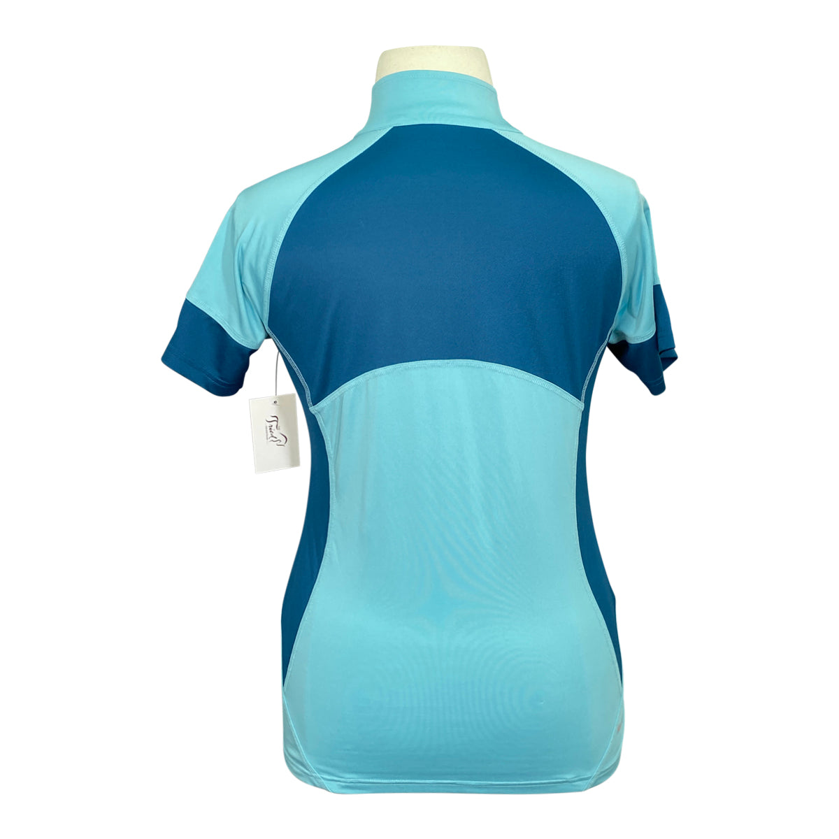 Ariat 'Cambria' Jersey Short Sleeve Shirt in Teal/Navy