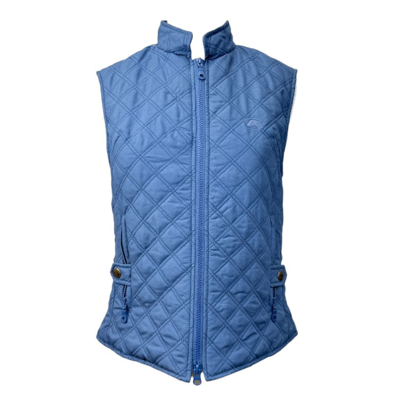 Riding Sport Quilted Vest in Light Blue