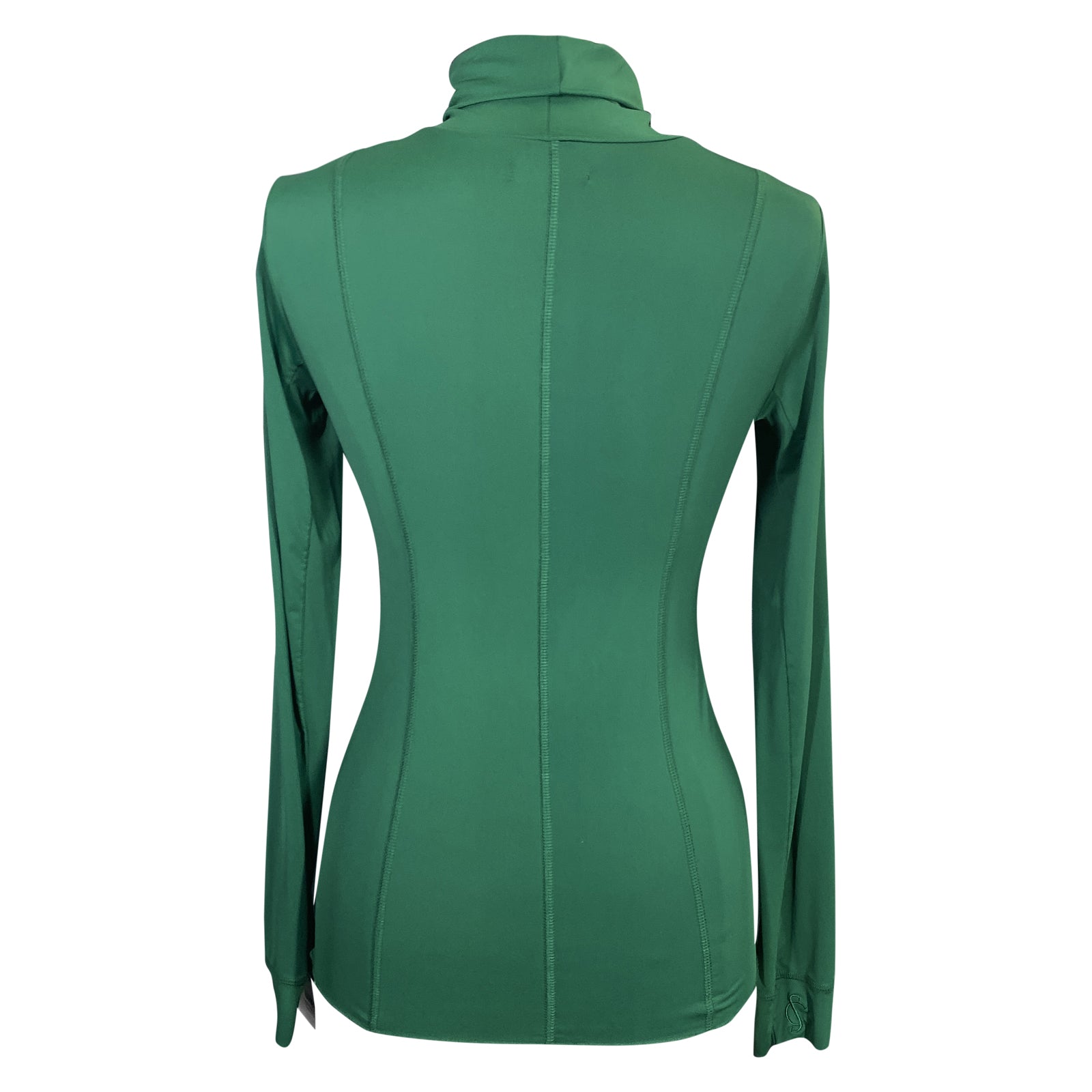 Back of Solid Citizen 'Haley The Turtleneck Sunshirt' in Green - Women's Small