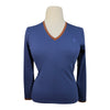 Arista 'Quintessential' V-Neck Sweater in Prussian Blue