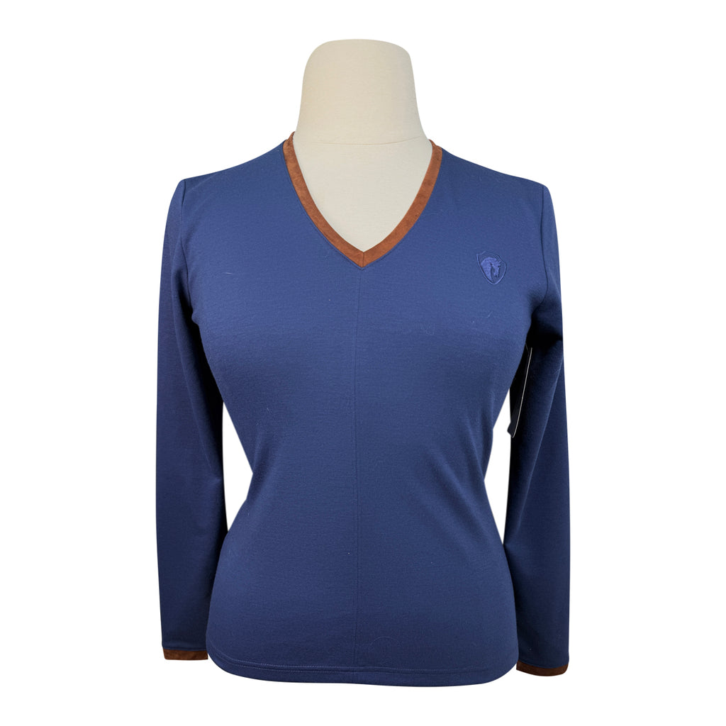 Arista 'Quintessential' V-Neck Sweater in Prussian Blue