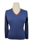 Arista 'Quintessential' V-Neck Sweater in Prussian Blue
