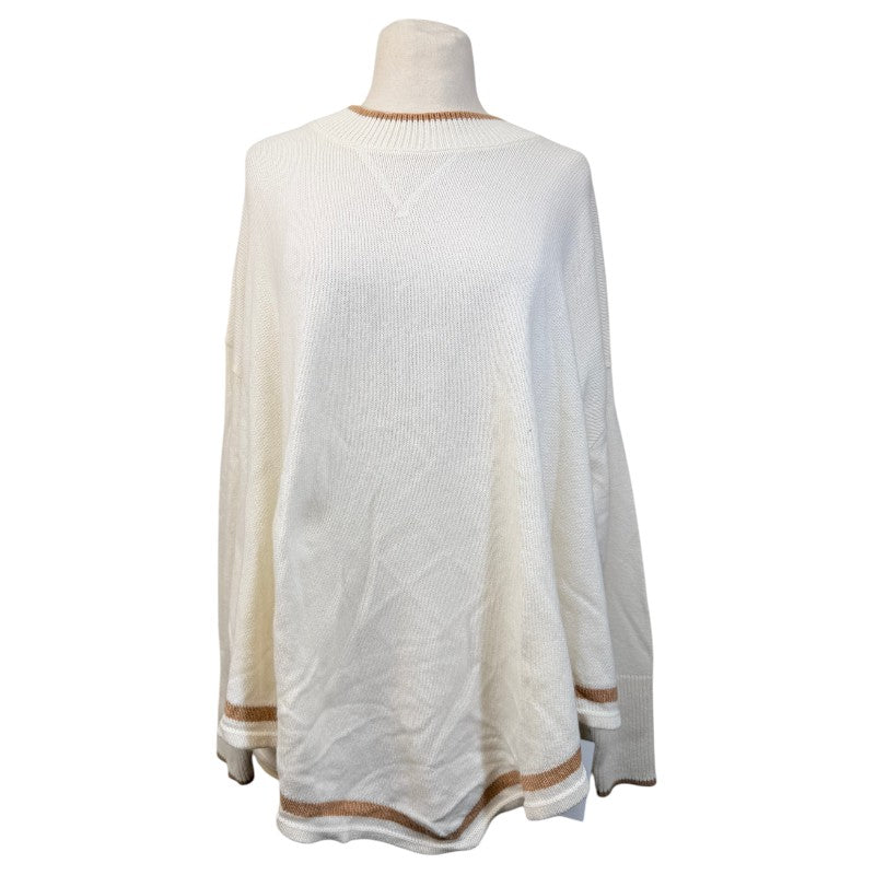 Hannah Childs 'Kristina' Poncho  in Snow Capped/Sand