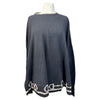 Hannah Childs 'Kristina' Poncho  in Black/Tan - Women's S/M