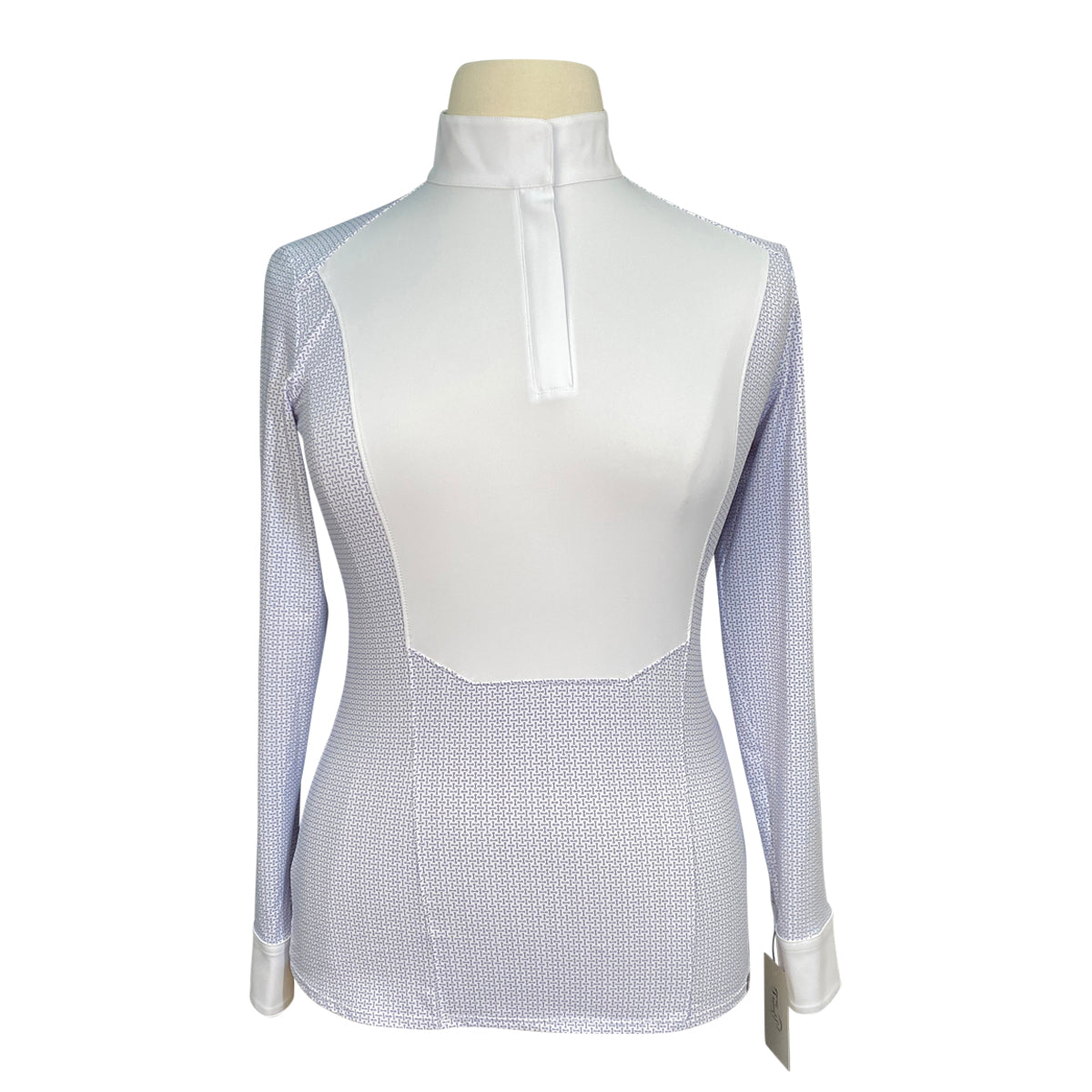 RJ Classics 'Liv' Long Sleeve Show Shirt in White/Indigo Bits