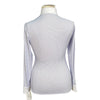 RJ Classics 'Liv' Long Sleeve Show Shirt in White/Indigo Bits