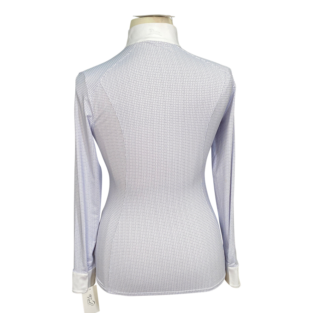 RJ Classics 'Liv' Long Sleeve Show Shirt in White/Indigo Bits