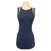 Noble Equestrian 'Lily' Tank Top in Navy/Grey