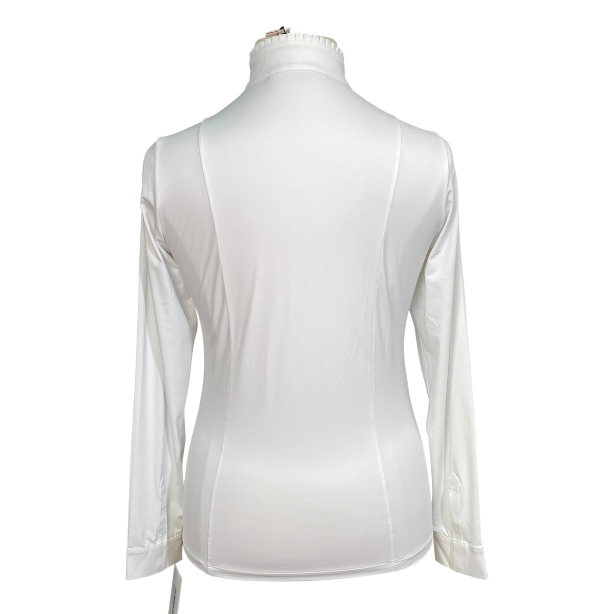Hannah Childs 'Shelby' Ruffle Long Sleeve Show Shirt in White