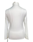 Hannah Childs 'Shelby' Ruffle Long Sleeve Show Shirt in White