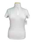 Hannah Childs 'Rachel' Ruffle Short Sleeve Show Shirt in White