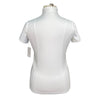 Hannah Childs 'Rachel' Ruffle Short Sleeve Show Shirt in White