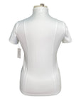 Hannah Childs 'Rachel' Ruffle Short Sleeve Show Shirt in White