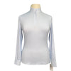 R.J. Classics 'Tori' Long Sleeve Show Shirt in White/Navy Bits - Women's XL