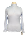 R.J. Classics 'Tori' Long Sleeve Show Shirt in White/Navy Bits - Women's XL