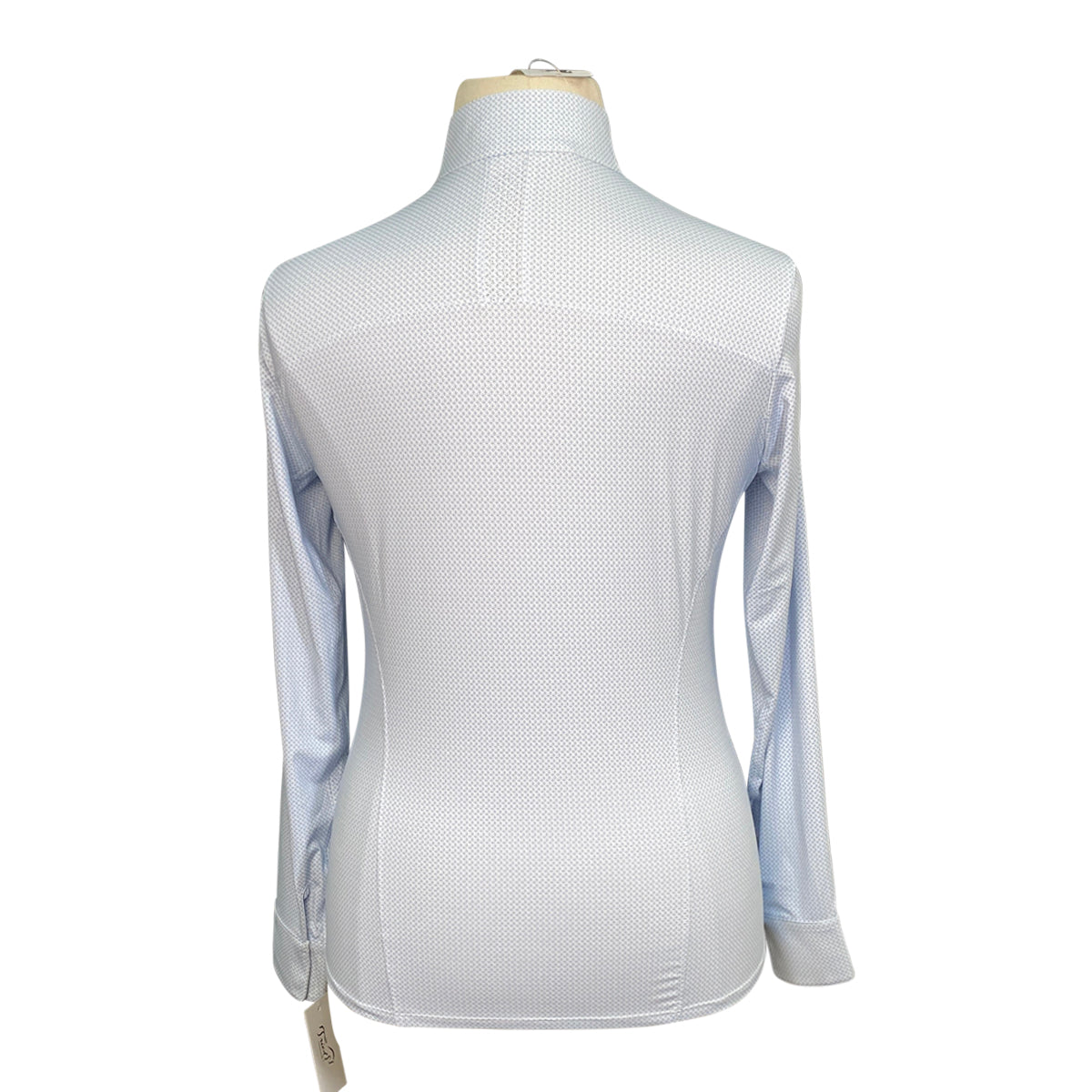 R.J. Classics 'Tori' Long Sleeve Show Shirt in White/Navy Bits - Women's XL