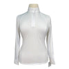 RJ Classics 'Maddie' Show Shirt in White/Purple Stripe  - Women's XL