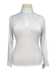 RJ Classics 'Maddie' Show Shirt in White/Purple Stripe  - Women's XL