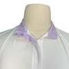 RJ Classics 'Maddie' Show Shirt in White/Purple Stripe  - Women's XL