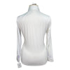 RJ Classics 'Maddie' Show Shirt in White/Purple Stripe  - Women's XL