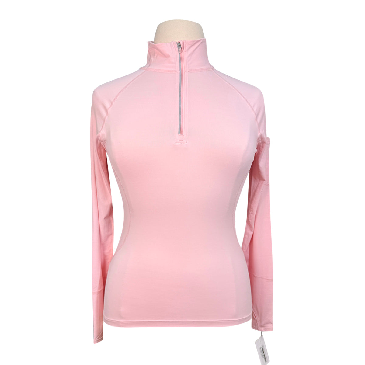 BloqUV Mock Zip Shirt in Tickle Me Pink