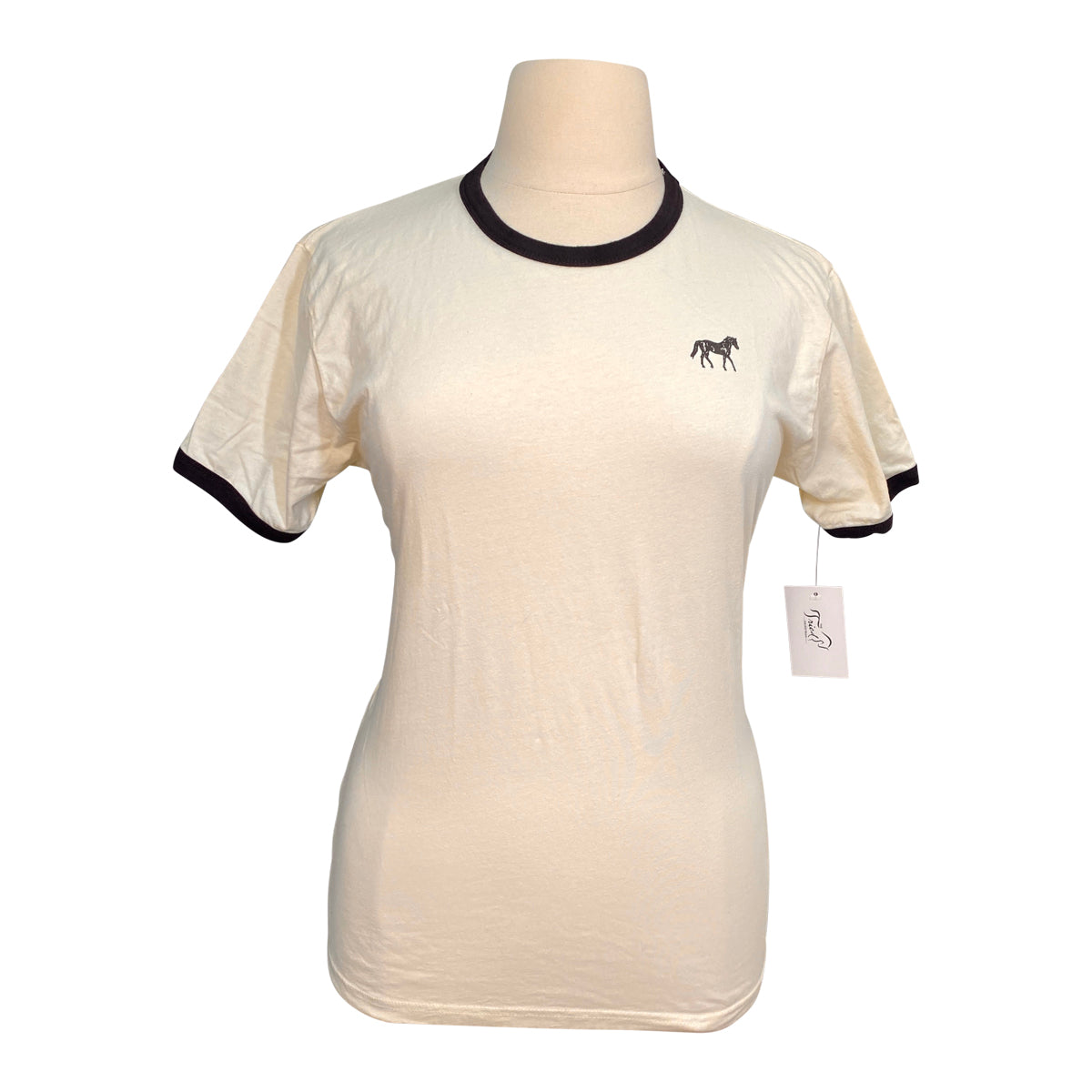 Milton Menasco 'Country Club' Top in White/Black - Women's Large