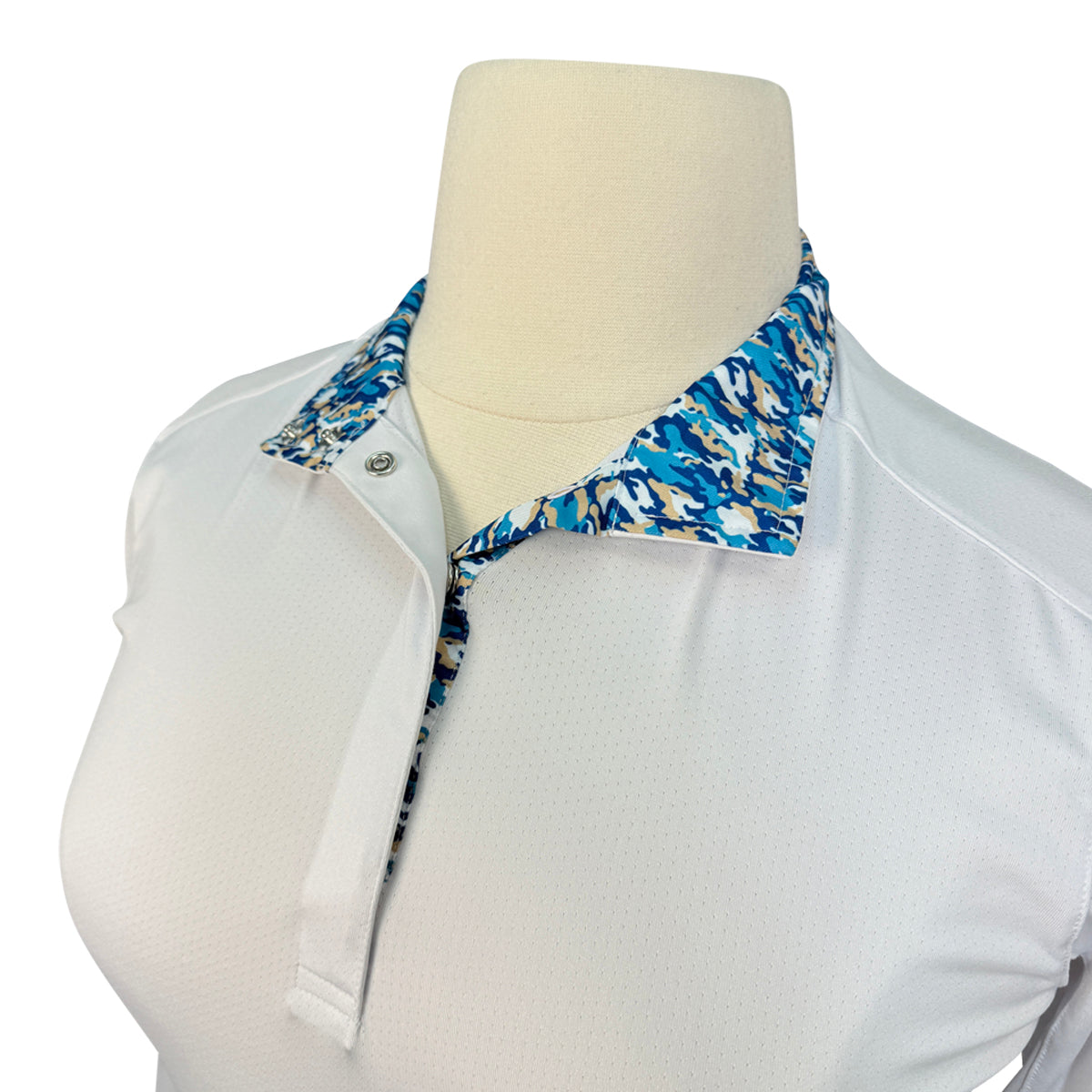 Essex Classics Talent Yarn Show Shirt in White/Blue Camo