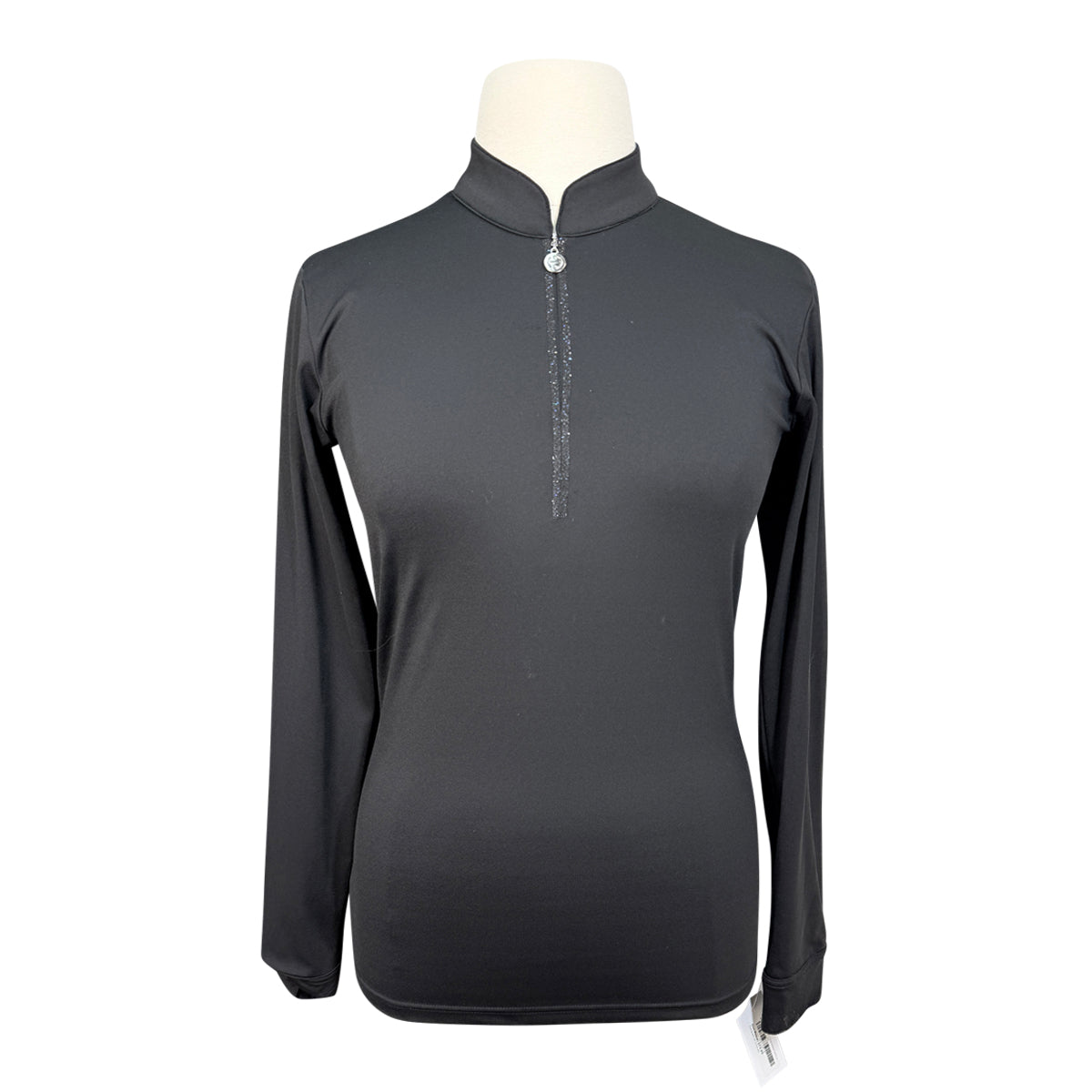 Halter Ego 'Heidi' Long Sleeve Shirt in Black