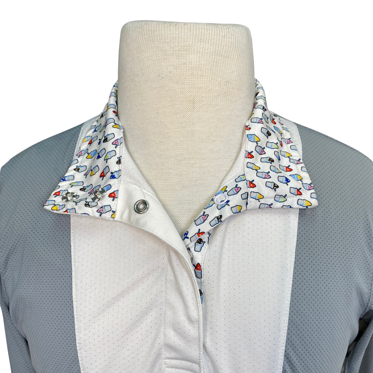 Essex Classics 'Luna Performance' Show Shirt in Grey/Snow Cones - Children's Large