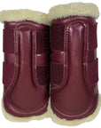 Equestrian Stockholm Fleece Brushing Boot in Cherry Wine