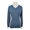 RJ Classics 'Natalie' V-Neck Sweater in Blue - Women's Medium