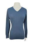 RJ Classics 'Natalie' V-Neck Sweater in Blue - Women's Medium