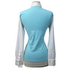 Iago Long Sleeve Competition Shirt in Electric Blue/White