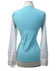 Iago Long Sleeve Competition Shirt in Electric Blue/White