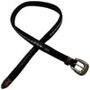 People On Horses Crystal Belt in Black/White/Orange