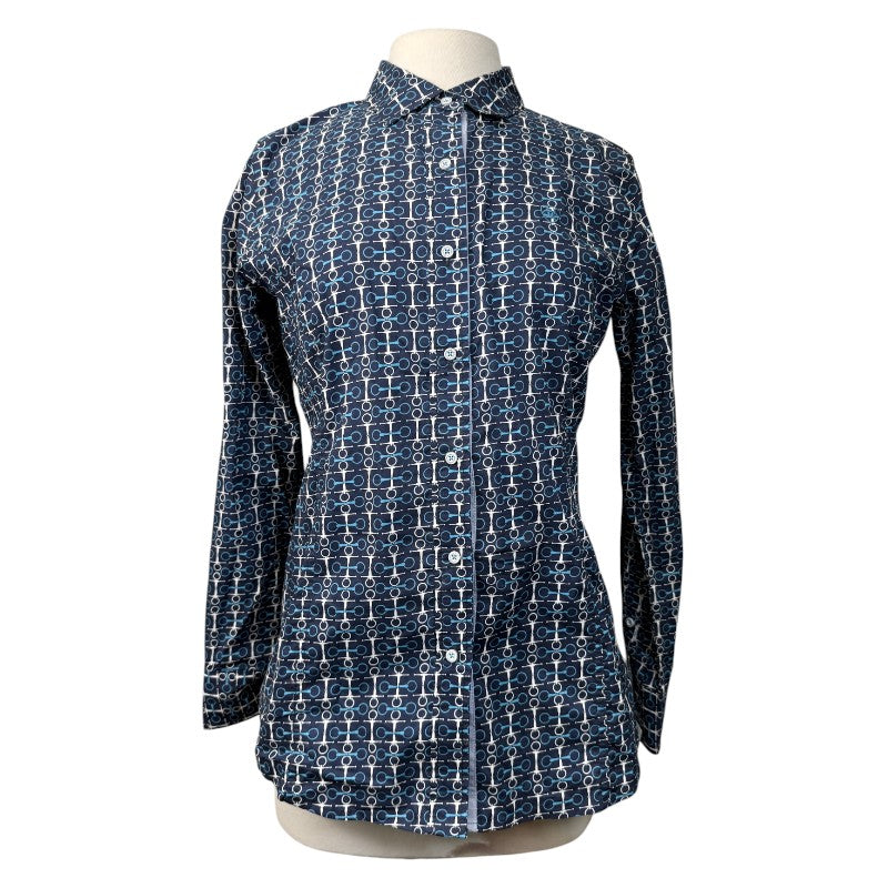 Ariat Button-Up Shirt in Navy w/ Bits