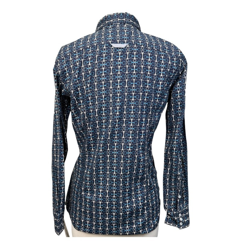 Ariat Button-Up Shirt in Navy w/ Bits