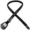People On Horses Crystal Belt in Black/Silver/White