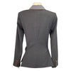 Back of Winston Equestrian Exclusive Competition Coat in Grey/Brown Trim