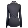 Asmar Equestrian 'Flora' Longsleeve Polo in Black