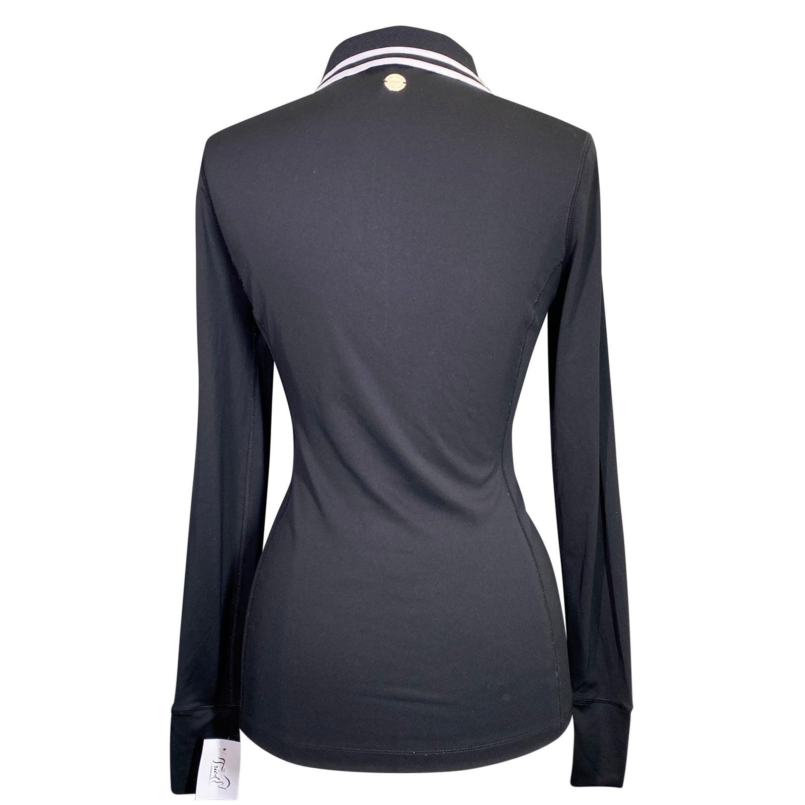 Asmar Equestrian 'Flora' Longsleeve Polo in Black