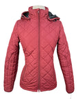 Riding Sport Puffer Jacket in Burgundy