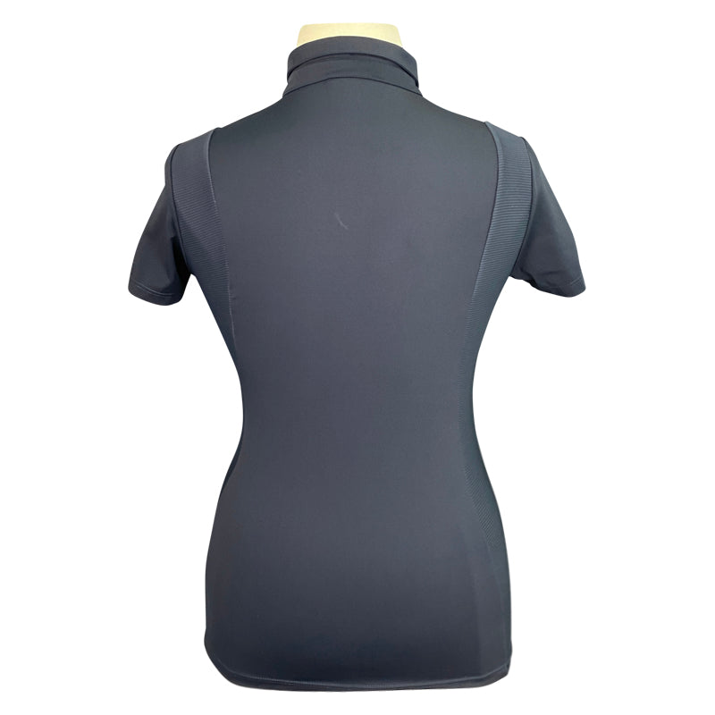 Back of Horze 'Mathilde' Functional Polo Shirt in Navy