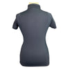 Back of Horze 'Mathilde' Functional Polo Shirt in Navy