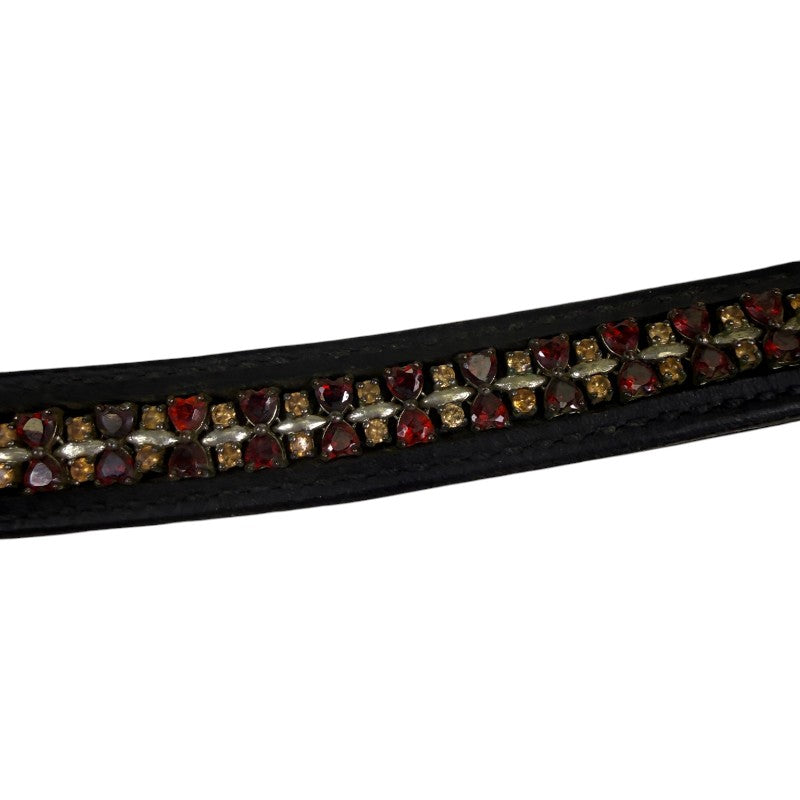 People On Horses Browband in Black/Orange