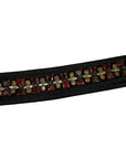 People On Horses Browband in Black/Orange